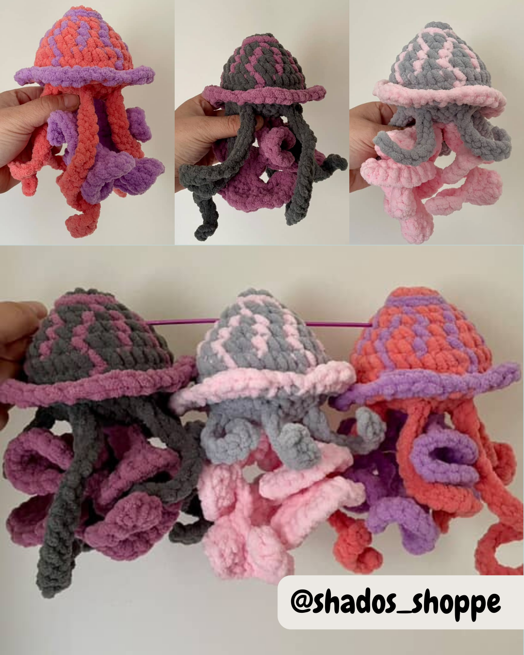 Mini Compass Jellyfish Crochet Pattern
