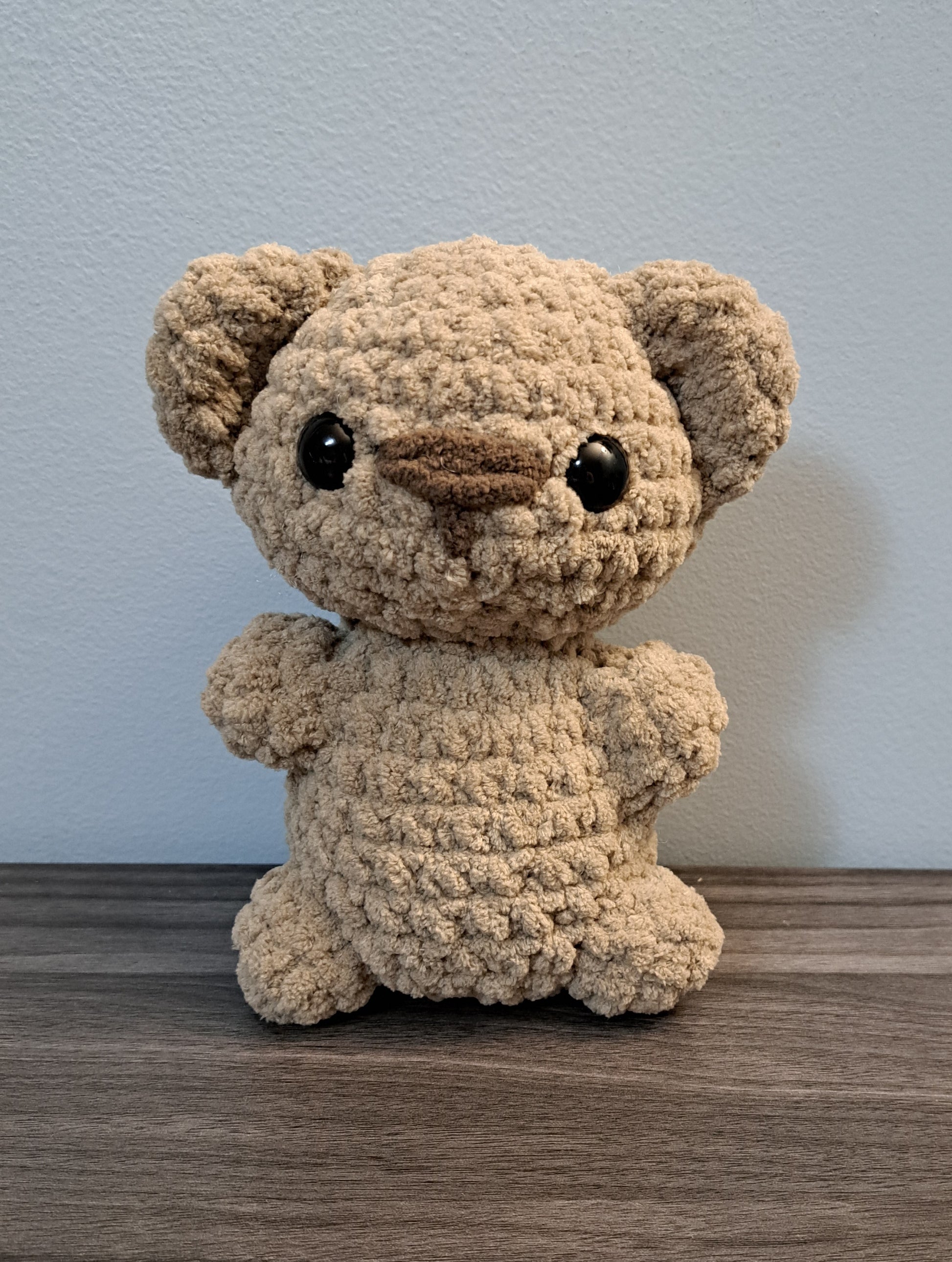 crochet teddy bear, bear, part of the adventure buddies series of crochet patterns