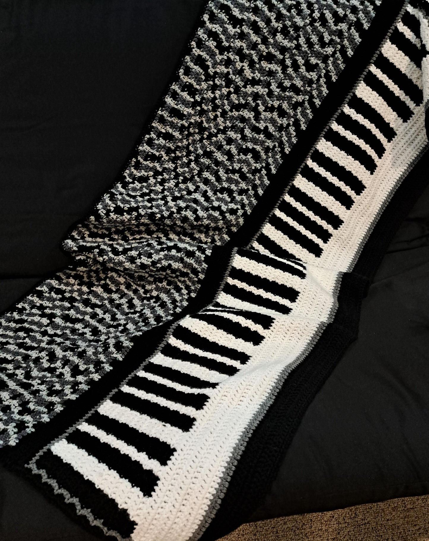 Piano Blanket Crochet Pattern