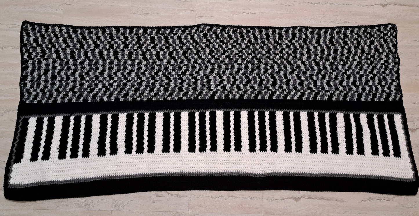 Piano Blanket Crochet Pattern