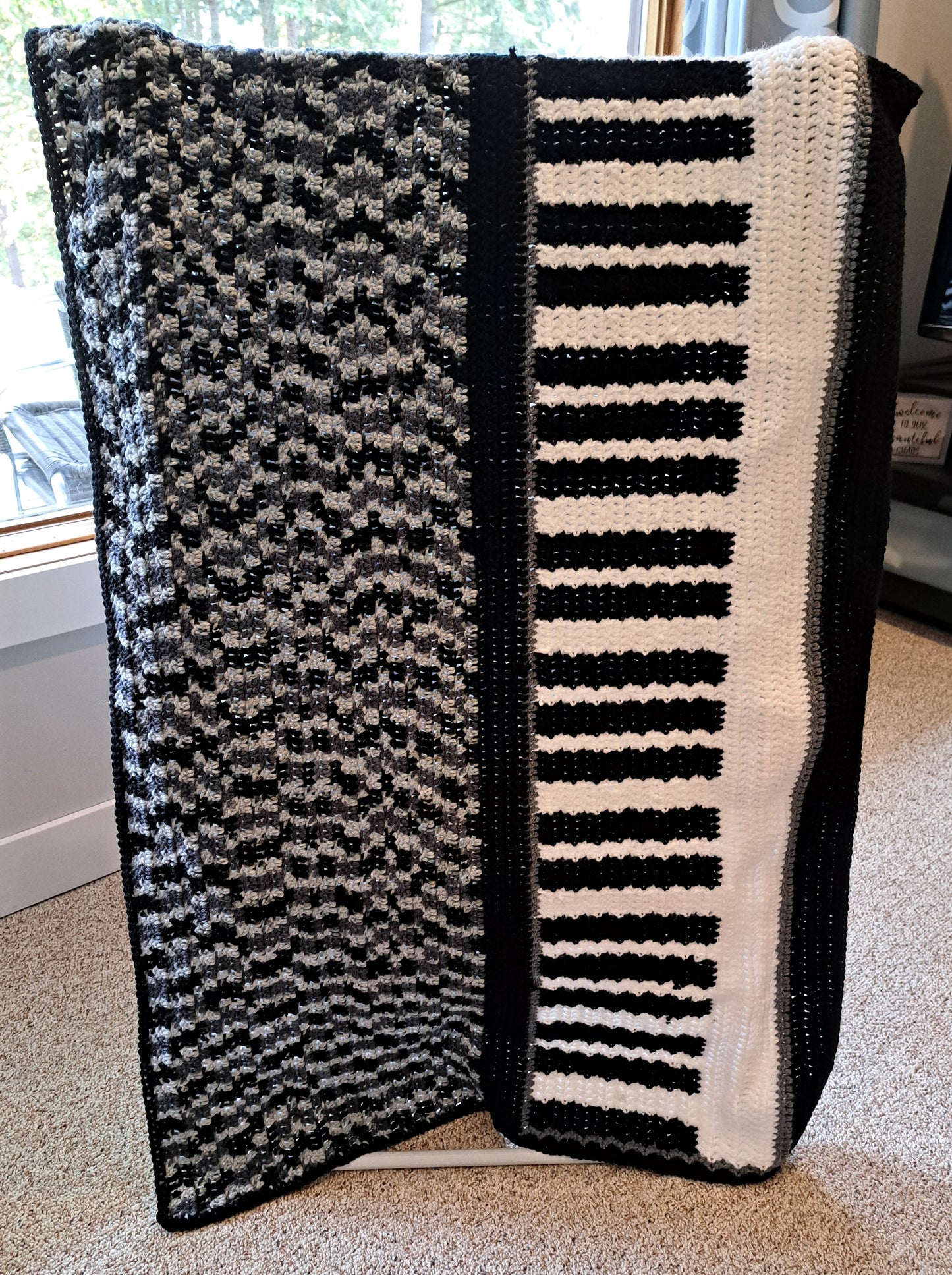 Piano Blanket Crochet Pattern